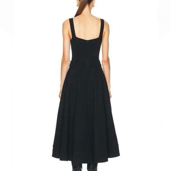 NWT Alexis Fiore Dress‎ in Black Midi A-Line Wool Size Large - Picture 6 of 16